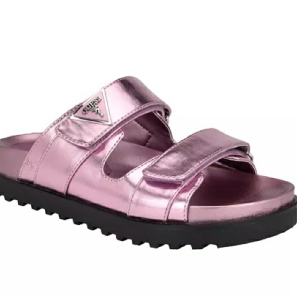 Guess Pink Metallic Sandals